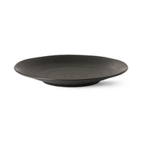 black dinner plate with matte finish