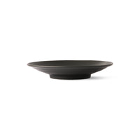 black dessert plate with flat finish