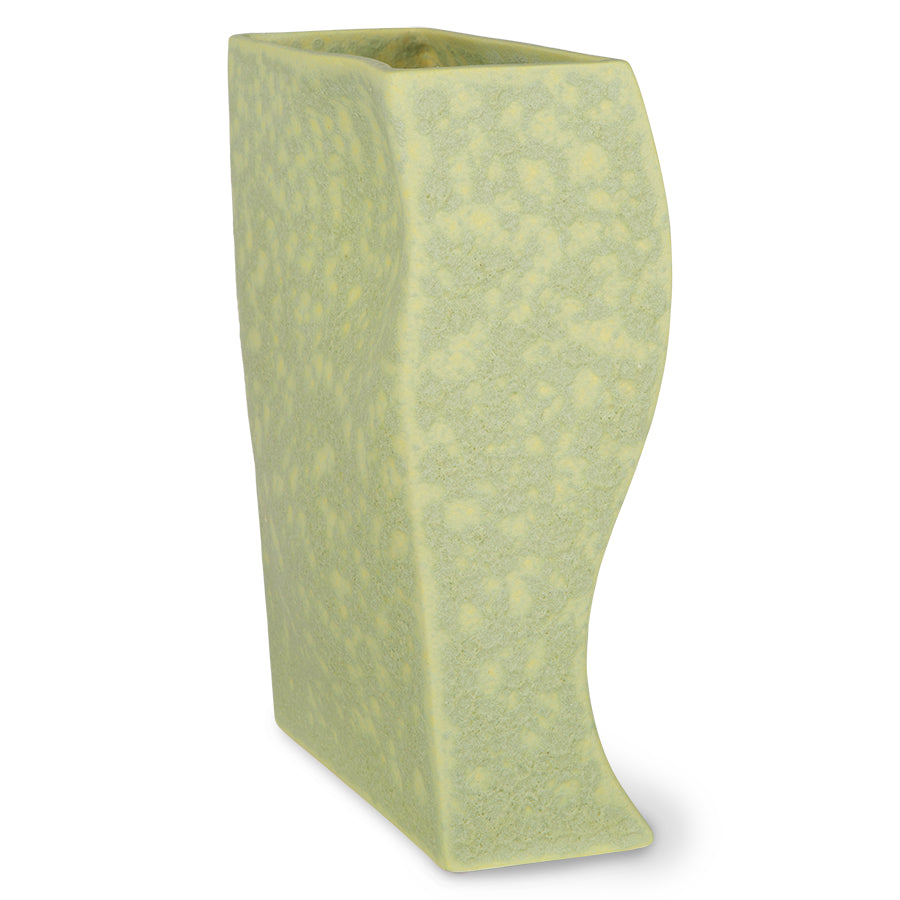 Ceramic block vase - pistachio (set of 2)