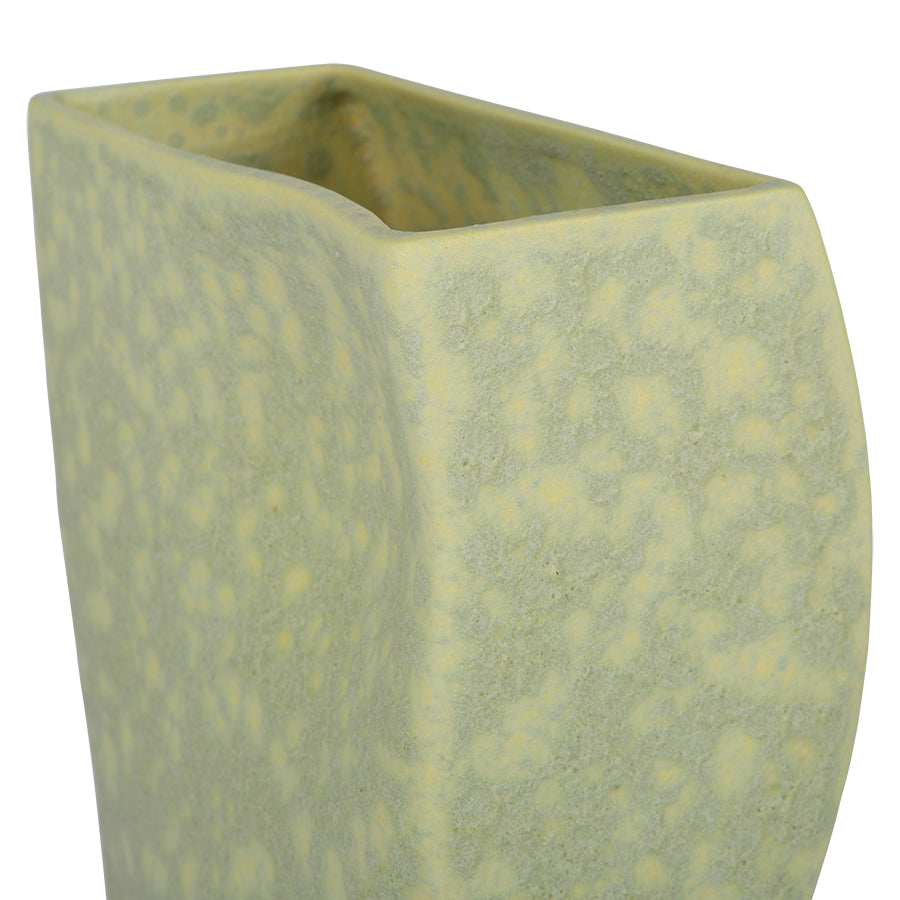 Ceramic block vase - pistachio (set of 2)