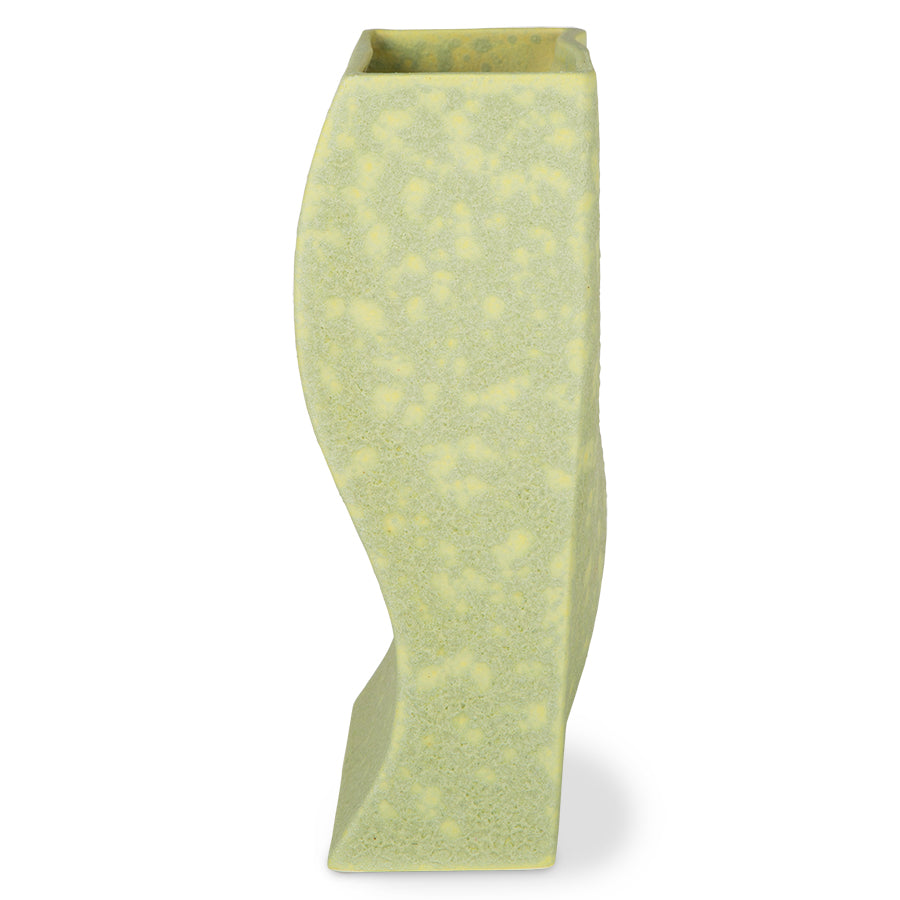 Ceramic block vase - pistachio (set of 2)