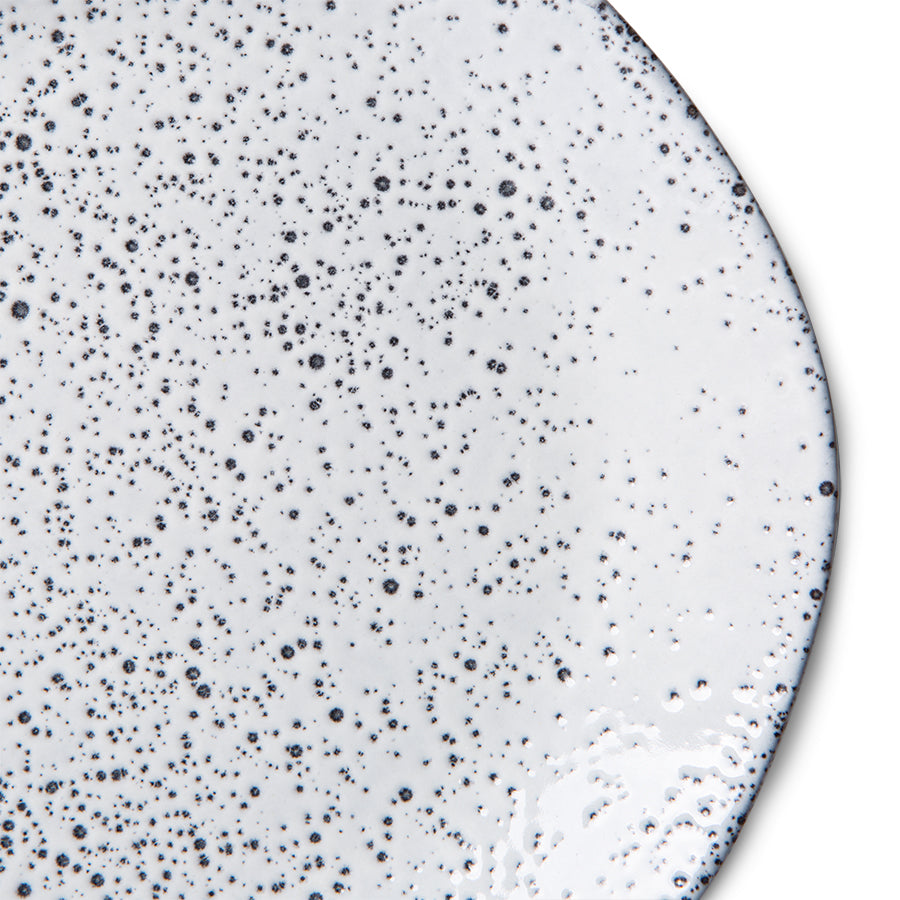 Gradient ceramics - dessert plates cream / grey (set of 2)