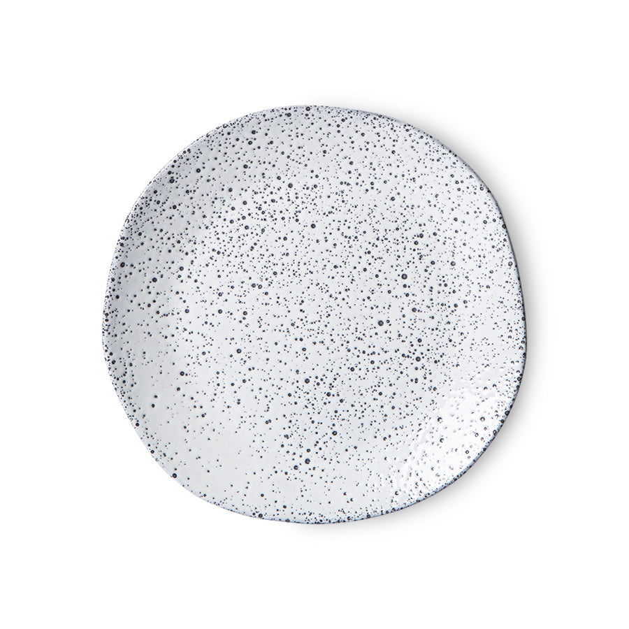 Gradient ceramics - dessert plates cream / grey (set of 2)