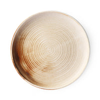 ceramic rustic dinner plate brown tones