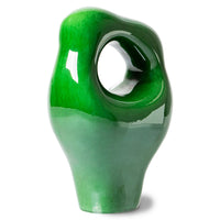 glossy green organic shaped decoration art sculpture