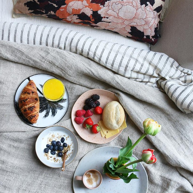 linen coverlet in natural color