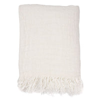 white linen coverlet
