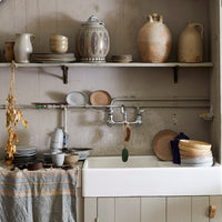 Gradient ceramics - dessert plates cream / grey (set of 2)