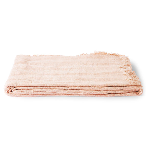 Linen table cloth - salmon