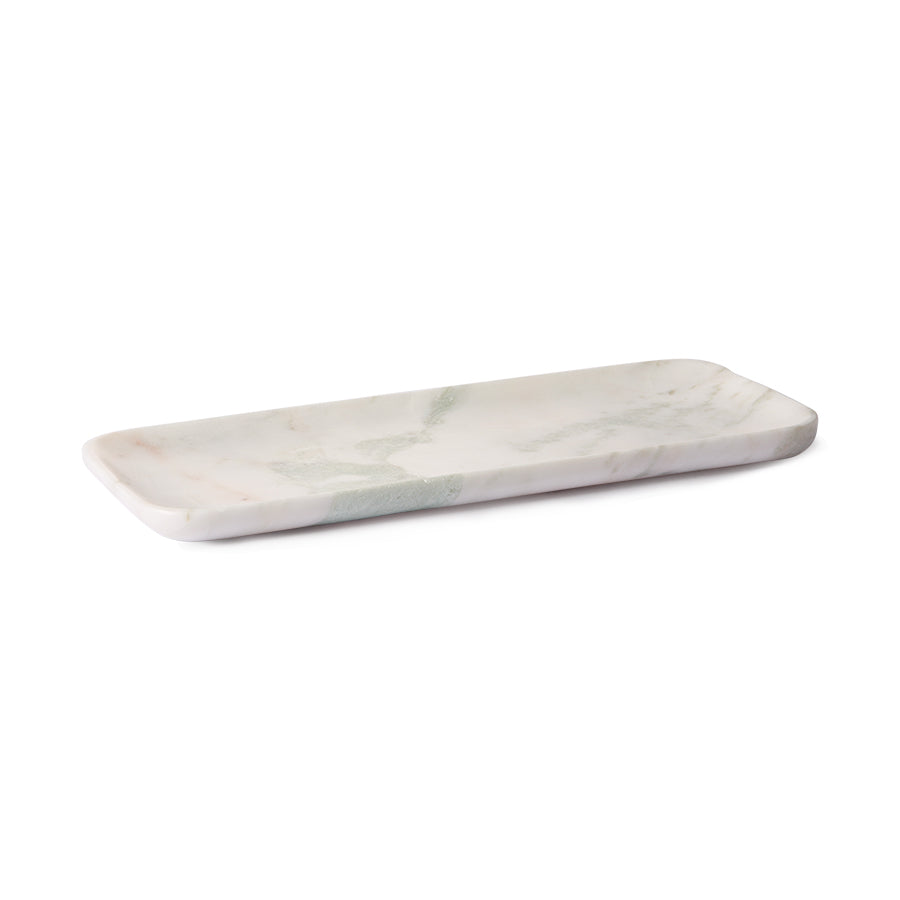 HKliving USA AKE1136 white, green, pink marble rectangle trinket