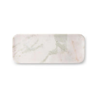 rectangle marble white green and pink  tray