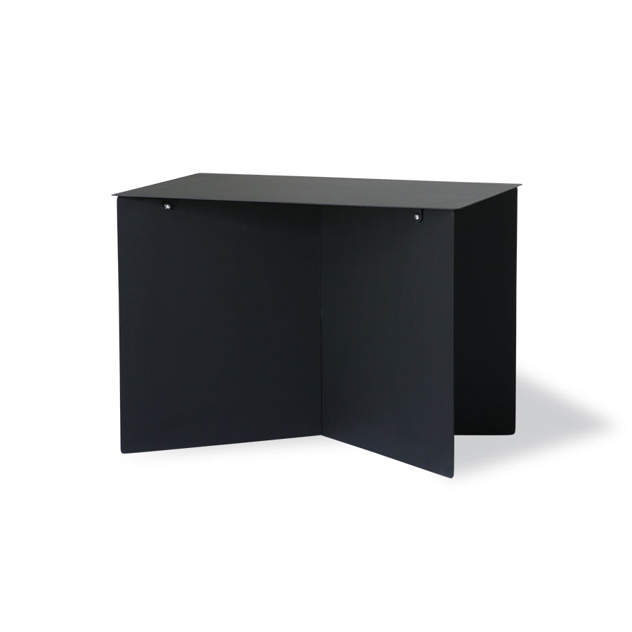 modern black rectangle shaped side table