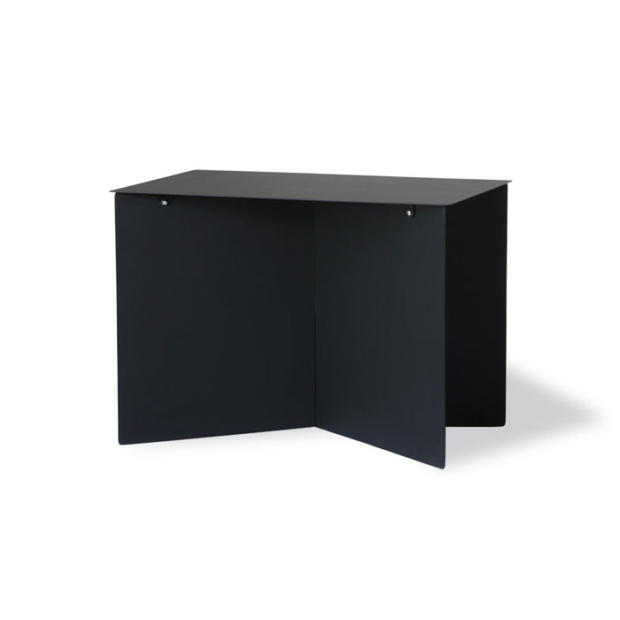 modern black rectangle shaped side table