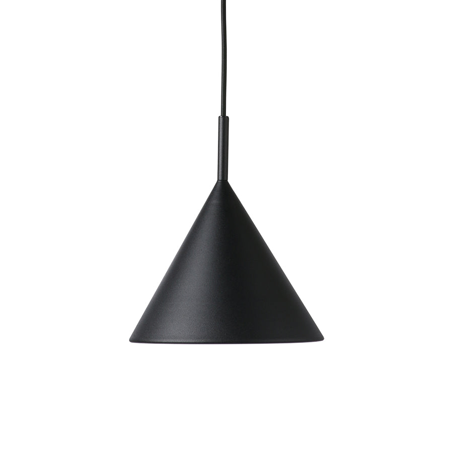 single pendant black metal triangle hanging light