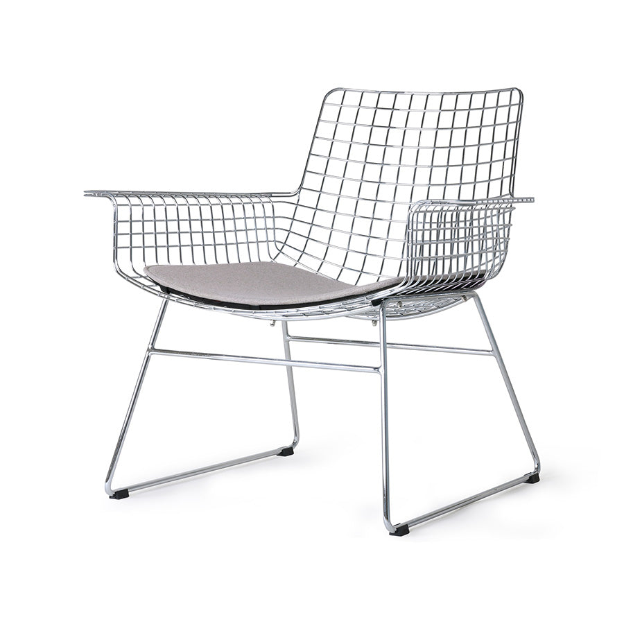 HKliving USA MZM4913 mid century modern metal wire lounge chair