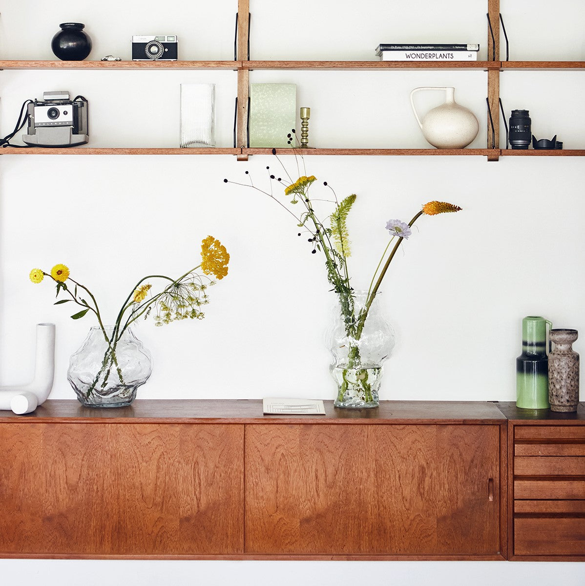 Ceramic block vase - pistachio (set of 2)