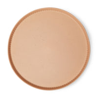speckled stoneware tray in peach color