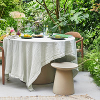 Earthenware side table cream - M