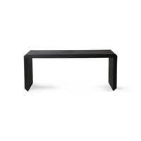 modern style black wooden bench