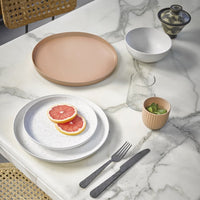 Bold & Basic ceramics white speckled bowl |(set of 2)