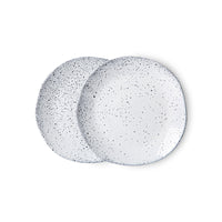 Gradient ceramics - dessert plates cream / grey (set of 2)