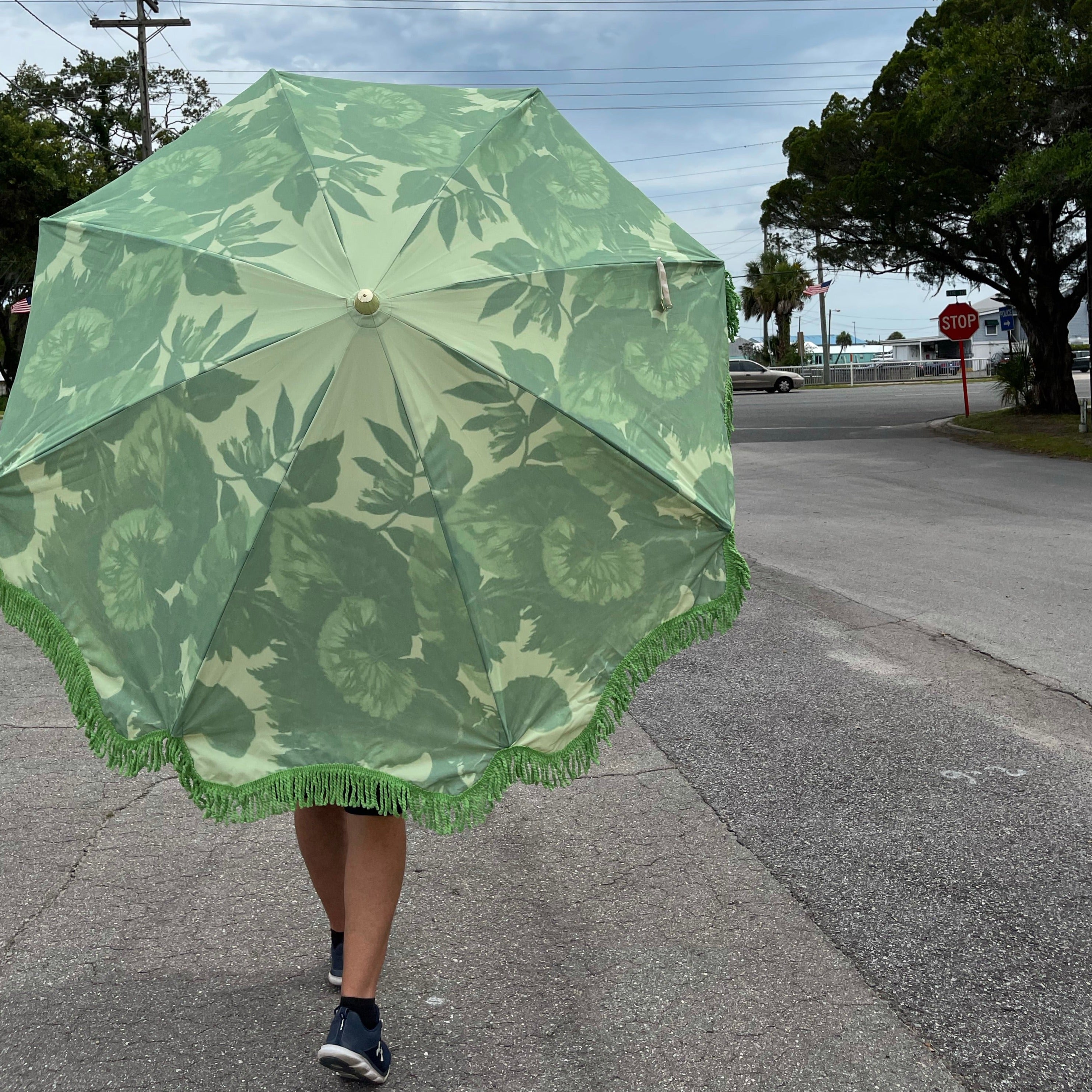 HKliving USA MOU5006 sturdy Patio & Beach umbrella floral