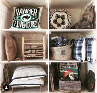 STBR | hand embroidered throw pillow - Adventure