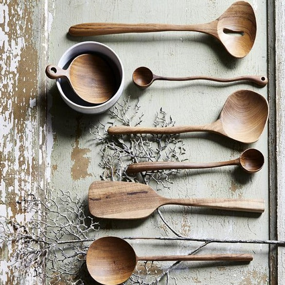 organic spoons on a table