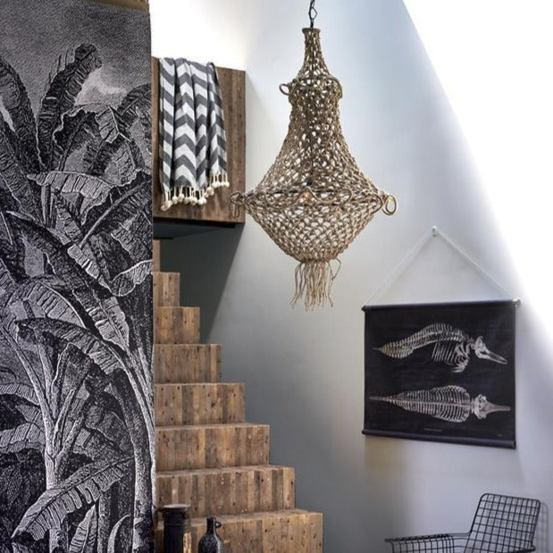 design with hk living usa pompon throw and wire chair